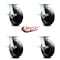 Service Caster 8 Inch Kingpinless Polyolefin Wheel Swivel Caster Set with Brakes SCC-KP30S820-POR-SLB-4 - alternate 4